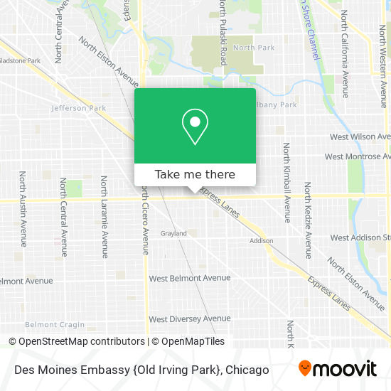 Des Moines Embassy {Old Irving Park} map