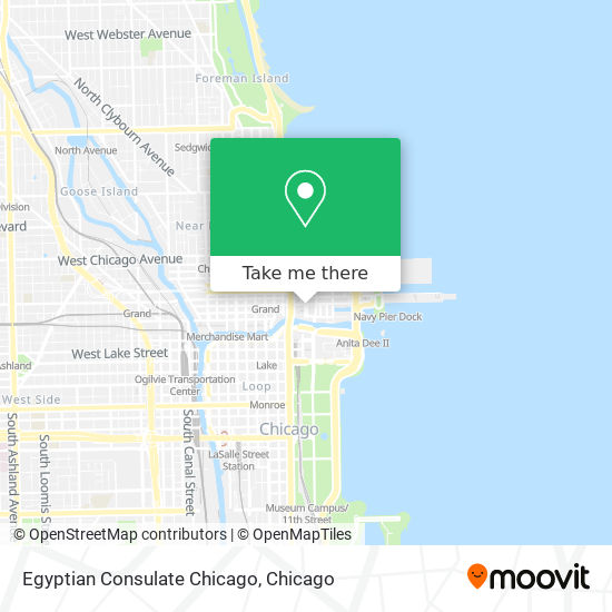 Egyptian Consulate Chicago map