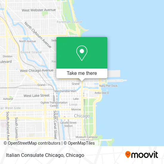 Italian Consulate Chicago map
