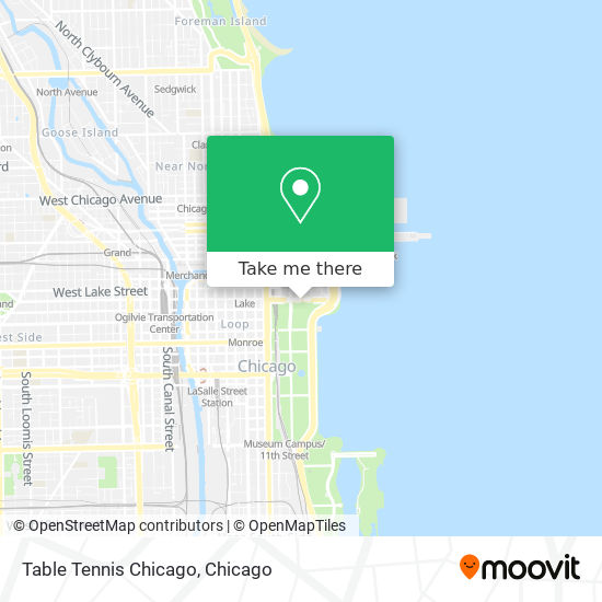 Mapa de Table Tennis Chicago