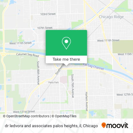 dr ledvora and associates palos heights, il map