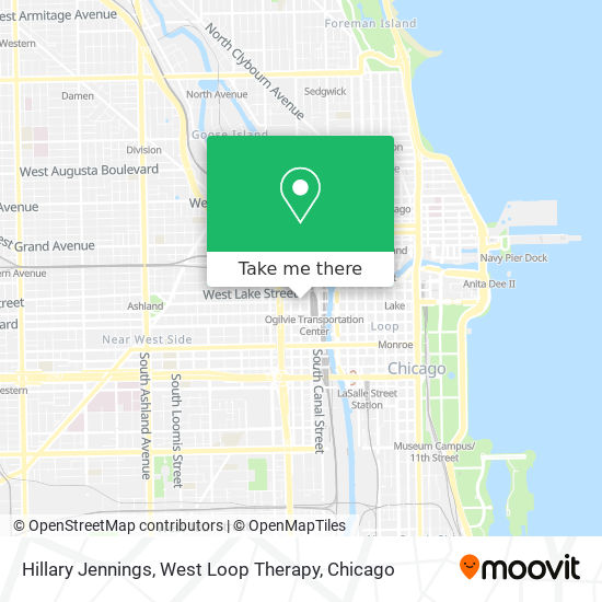 Mapa de Hillary Jennings, West Loop Therapy