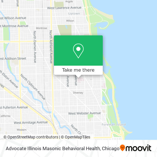 Mapa de Advocate Illinois Masonic Behavioral Health