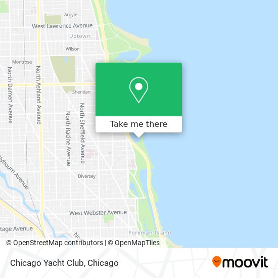 Chicago Yacht Club map