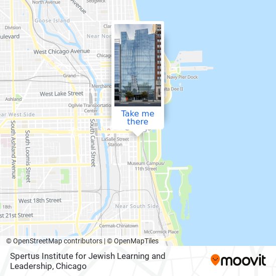 Mapa de Spertus Institute for Jewish Learning and Leadership