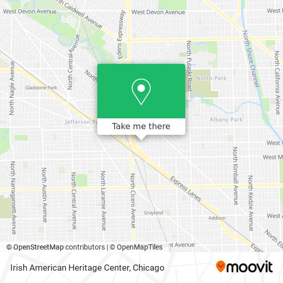 Irish American Heritage Center map