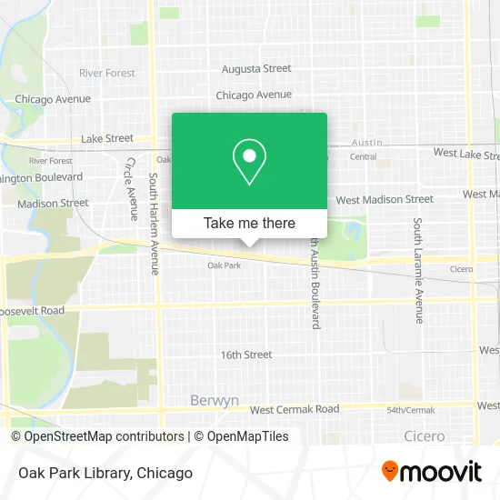Oak Park Library map