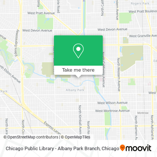 Chicago Public Library - Albany Park Branch map
