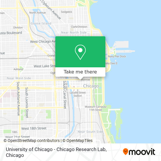Mapa de University of Chicago - Chicago Research Lab