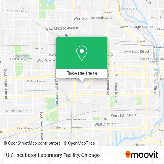 UIC Incubator Laboratory Facility map
