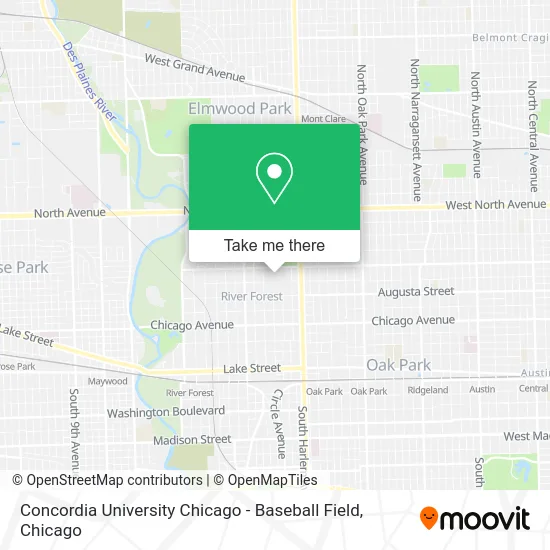 Concordia University Chicago - Baseball Field map