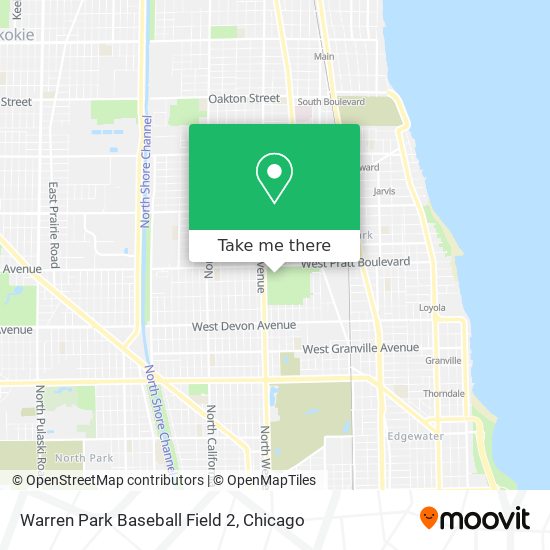 Warren Park Baseball Field 2 map