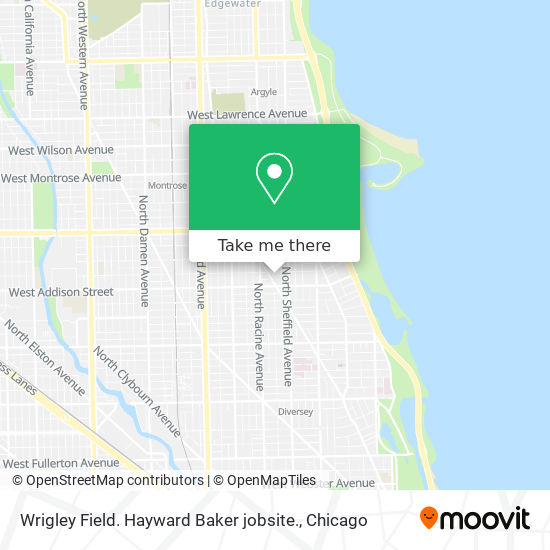 Mapa de Wrigley Field. Hayward Baker jobsite.