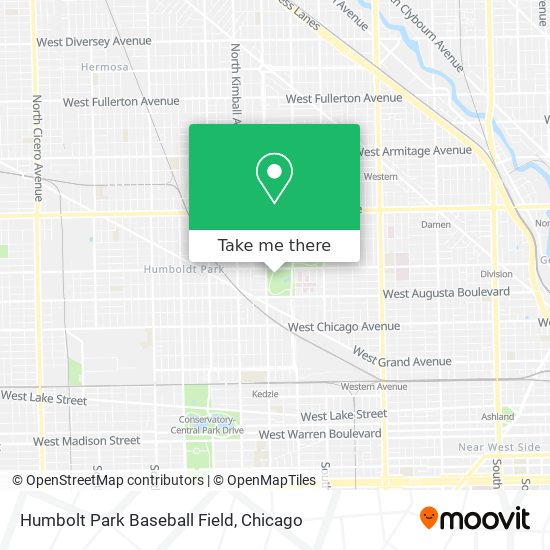 Humbolt Park Baseball Field map