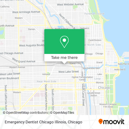 Emergency Dentist Chicago Illinois map