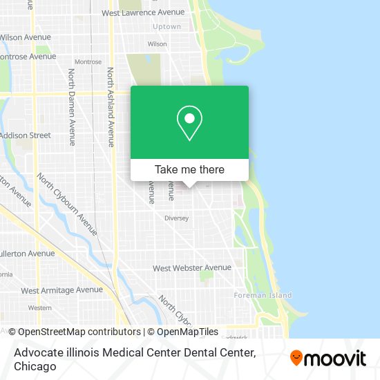 Mapa de Advocate illinois Medical Center Dental Center