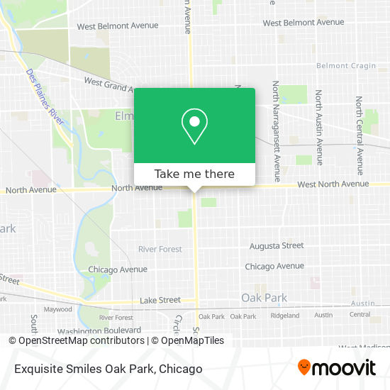 Mapa de Exquisite Smiles Oak Park