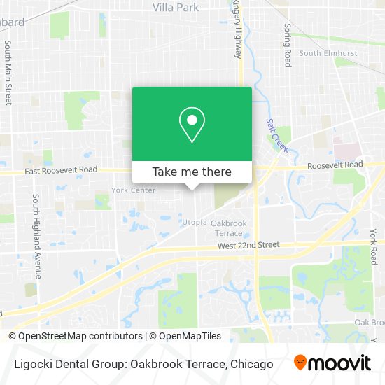 Mapa de Ligocki Dental Group: Oakbrook Terrace