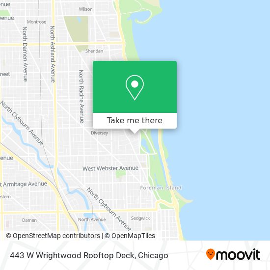 Mapa de 443 W Wrightwood Rooftop Deck