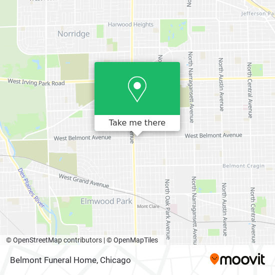 Belmont Funeral Home map