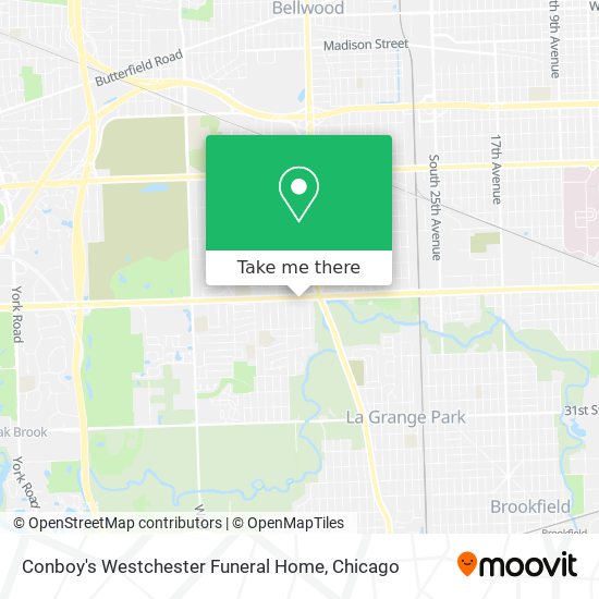 Conboy's Westchester Funeral Home map