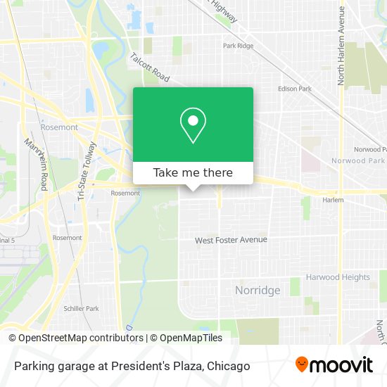 Parking garage at President's Plaza map