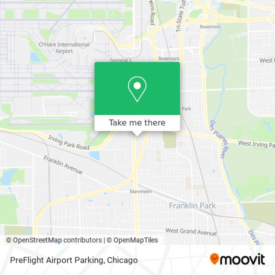 PreFlight Airport Parking map