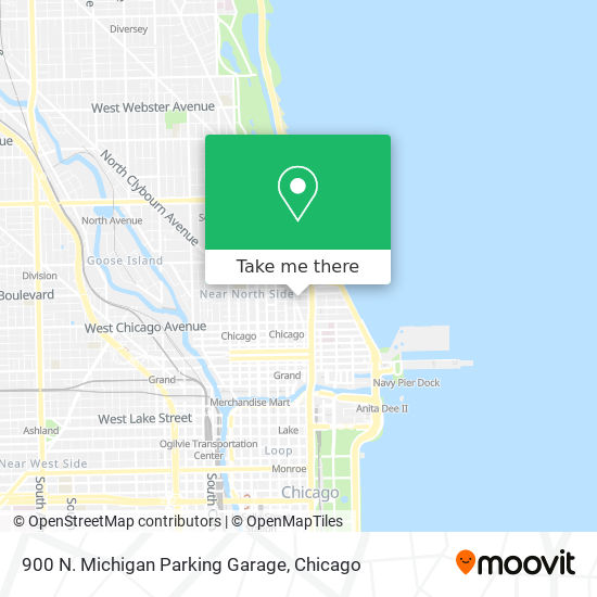 900 N. Michigan Parking Garage map