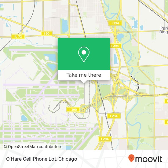 O'Hare Cell Phone Lot map