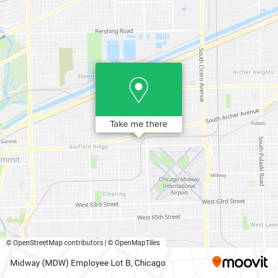 Midway (MDW) Employee Lot B map