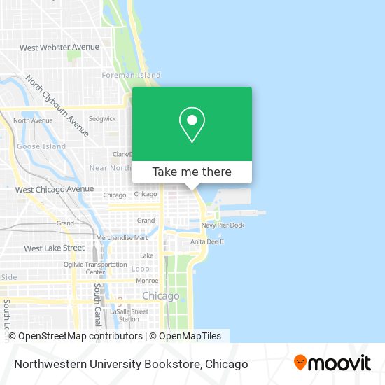 Mapa de Northwestern University Bookstore