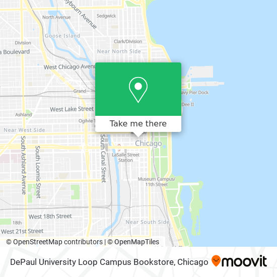 DePaul University Loop Campus Bookstore map