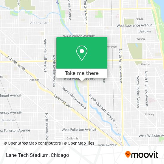 Lane Tech Stadium map