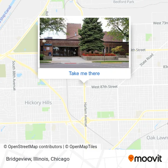 Bridgeview, Illinois map