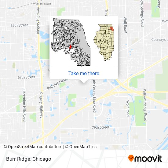 Mapa de Burr Ridge