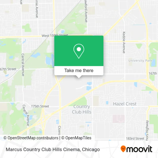 Marcus Country Club Hills Cinema map