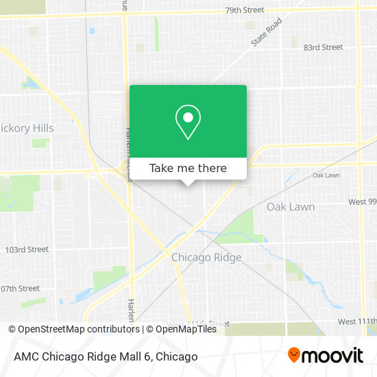 AMC Chicago Ridge Mall 6 map