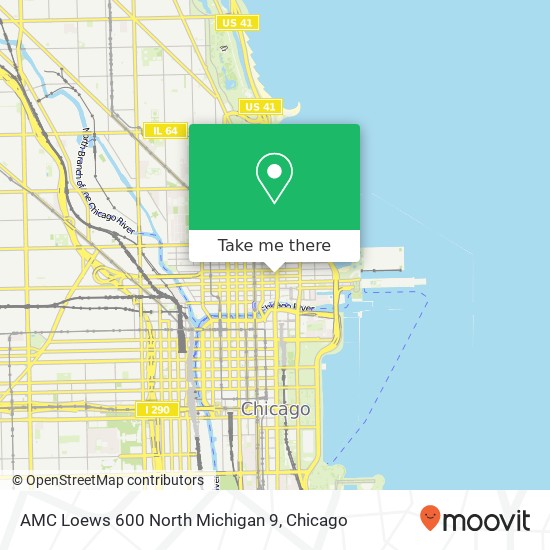 AMC Loews 600 North Michigan 9 map