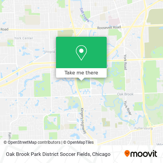 Oak Brook Park District Soccer Fields map