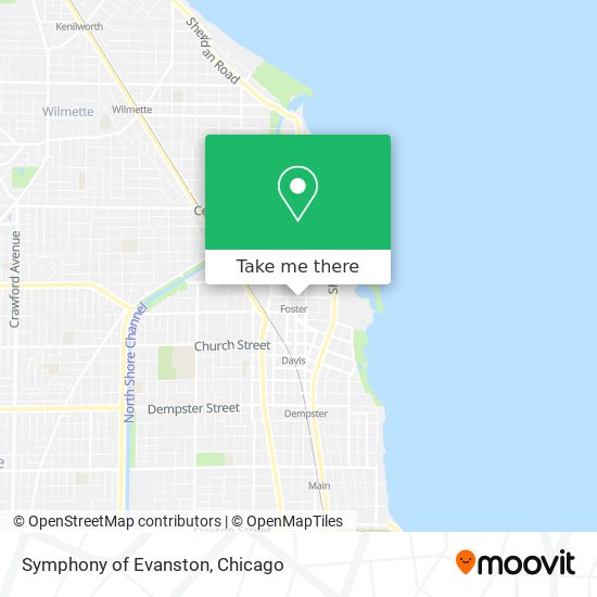 Symphony of Evanston map