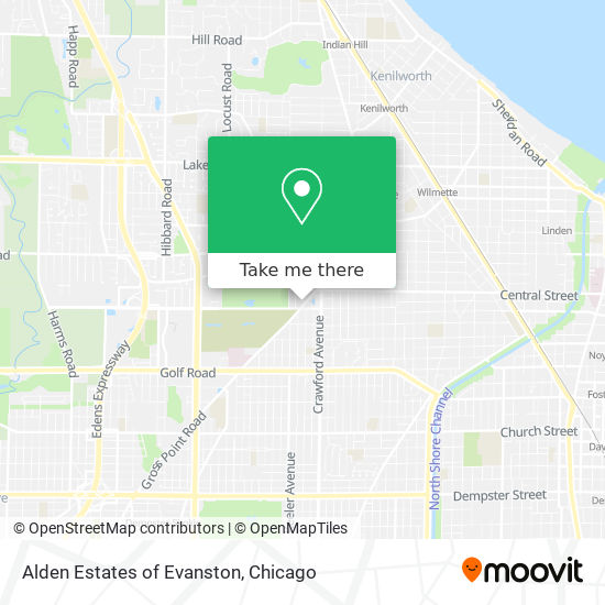 Mapa de Alden Estates of  Evanston