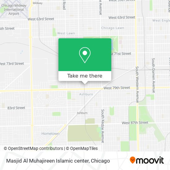 Mapa de Masjid Al Muhajireen Islamic center