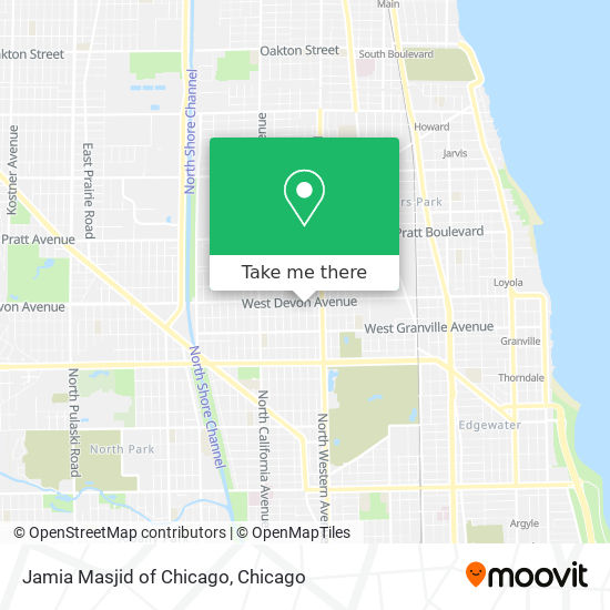 Jamia Masjid of Chicago map
