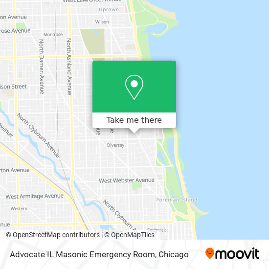 Advocate IL Masonic Emergency Room map