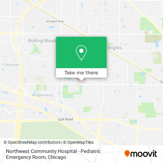 Mapa de Northwest Community Hospital - Pediatric Emergency Room