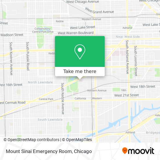 Mapa de Mount Sinai Emergency Room