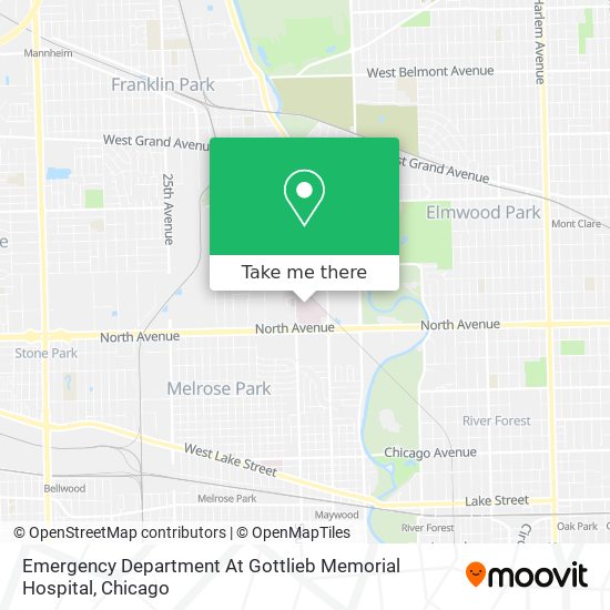Emergency Department At Gottlieb Memorial Hospital map