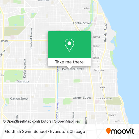 Mapa de Goldfish Swim School - Evanston