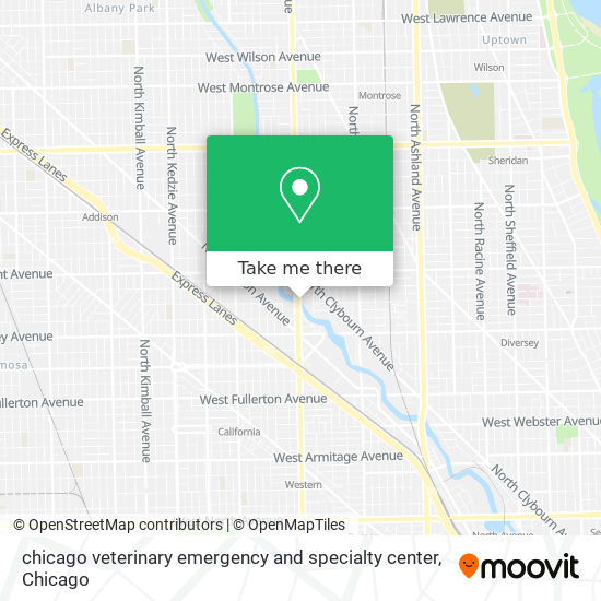 chicago veterinary emergency and specialty center map
