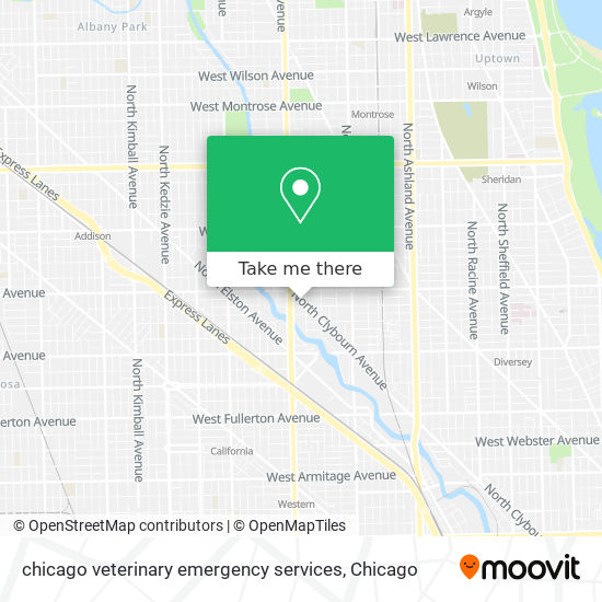 chicago veterinary emergency services map